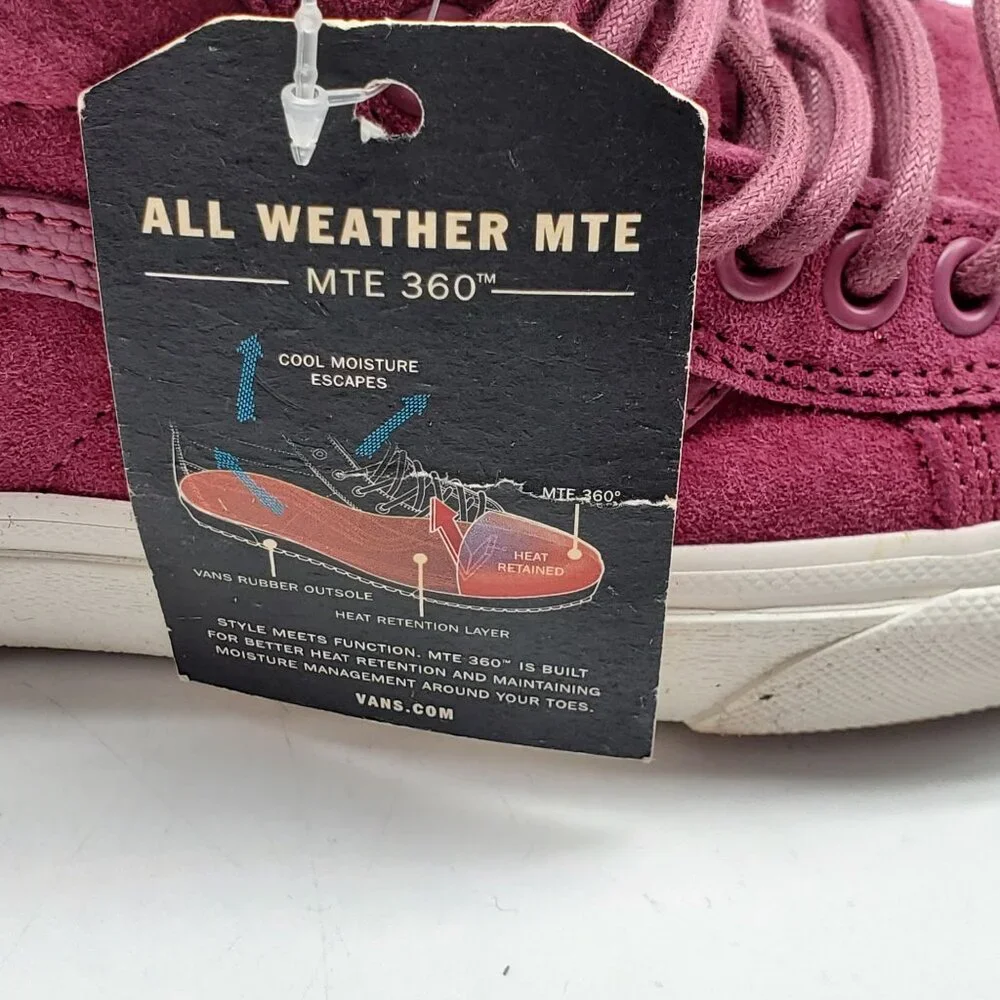 Vans Sk8-Hi Mte Suede Sneaker Shoes In Dry Rose Womens‎ Size 5